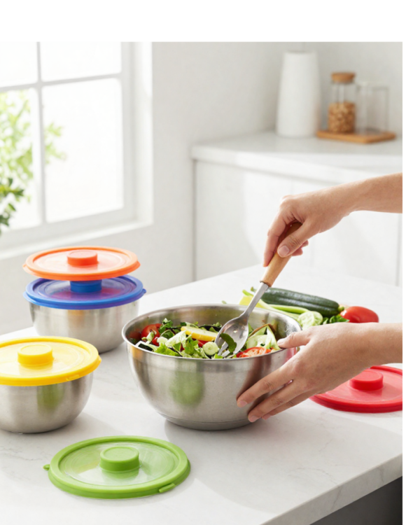 Set de Bowls de Aluminio con Tapa x 7