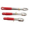 Pinzas de Cocina Grandes de Acero Mango Silicona Roja