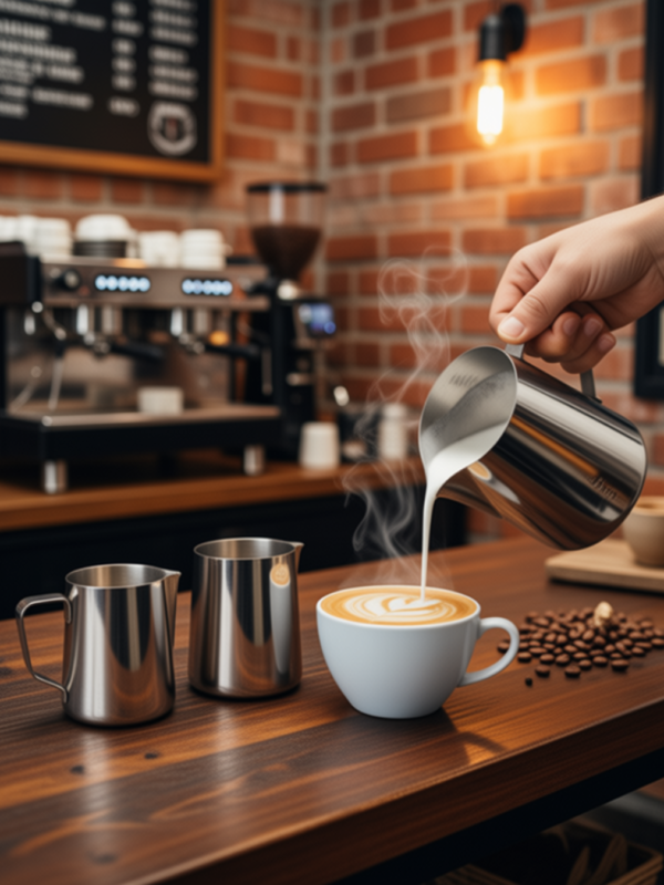 Jarras medidoras de acero para barista